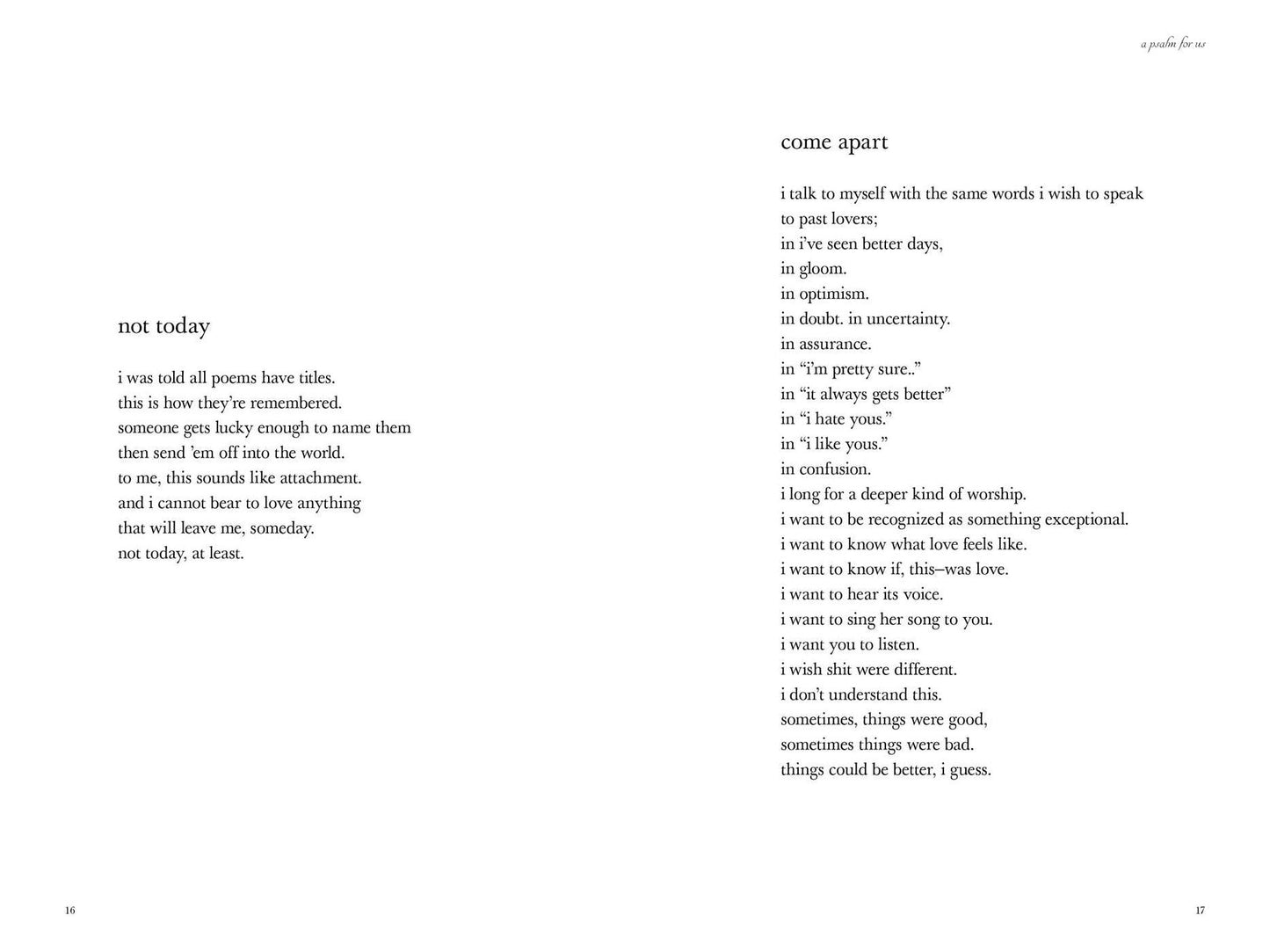 A Psalm for Us