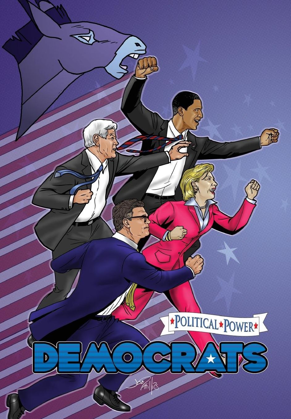 Political Power: Democrats: A Graphic Novel: Hillary Clinton, Al Franken, Ted Kennedy & Barack Obama