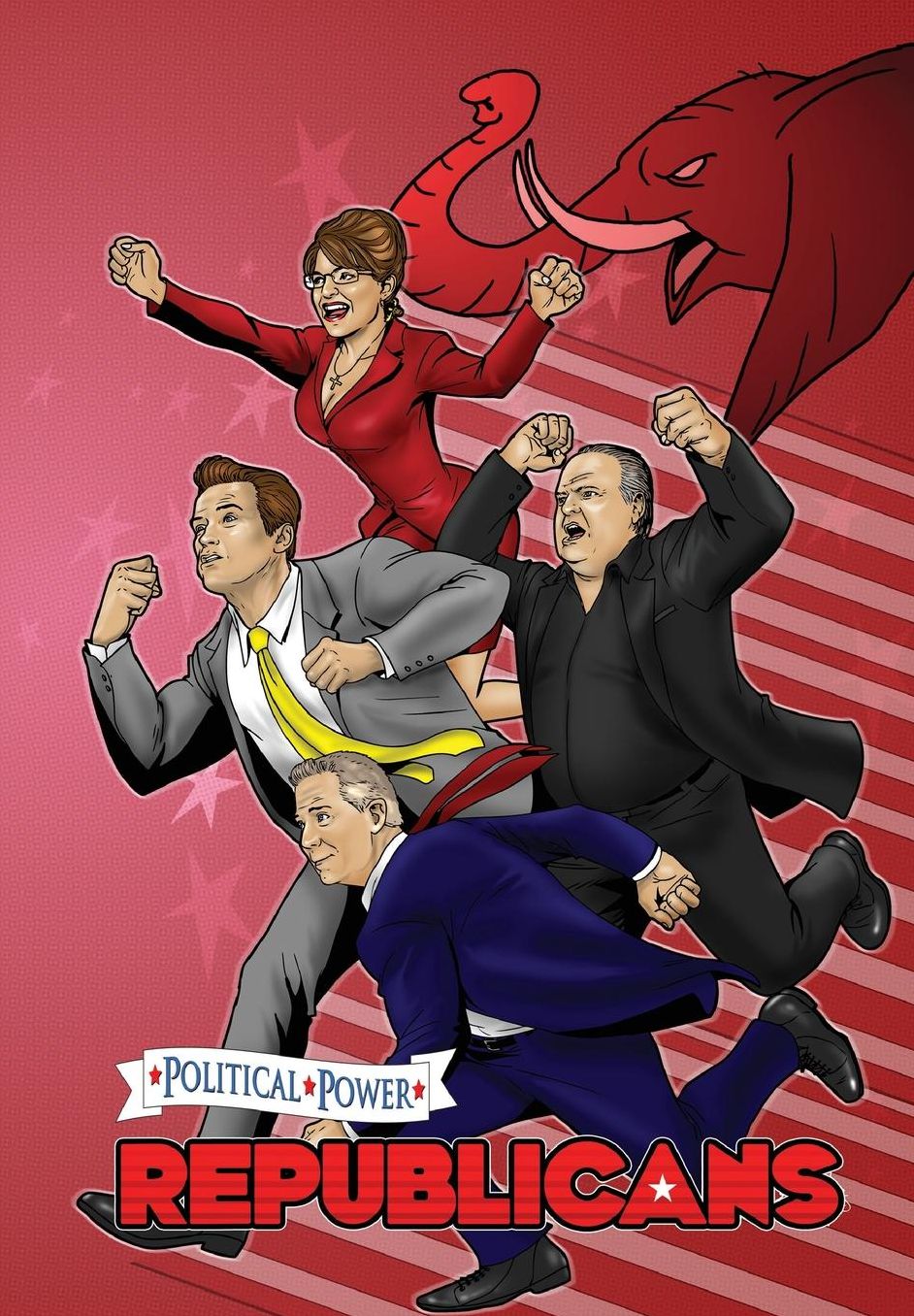 Political Power: Republicans: A Graphic Novel: Sarah Palin, Arnold Schwarzenegger, Rush Limbaugh, and Glenn Beck.