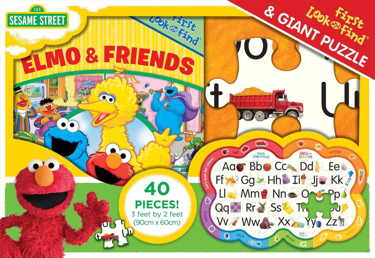 Sesame Street First Look and Find & Giant Puzzle: 40 Pieces! 3 feet by 2 feet (90cm x 60cm)