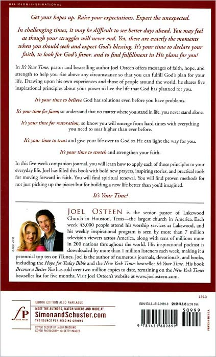It's Your Time Journal: A Guide to Activating Your Faith, Achieving Your Dreams, and Increasing in God's Favor