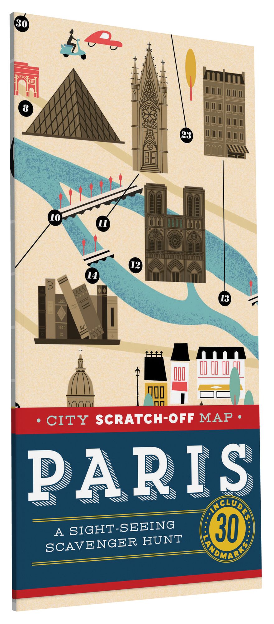 City Scratch-off Map: Paris: A Sight-Seeing Scavenger Hunt