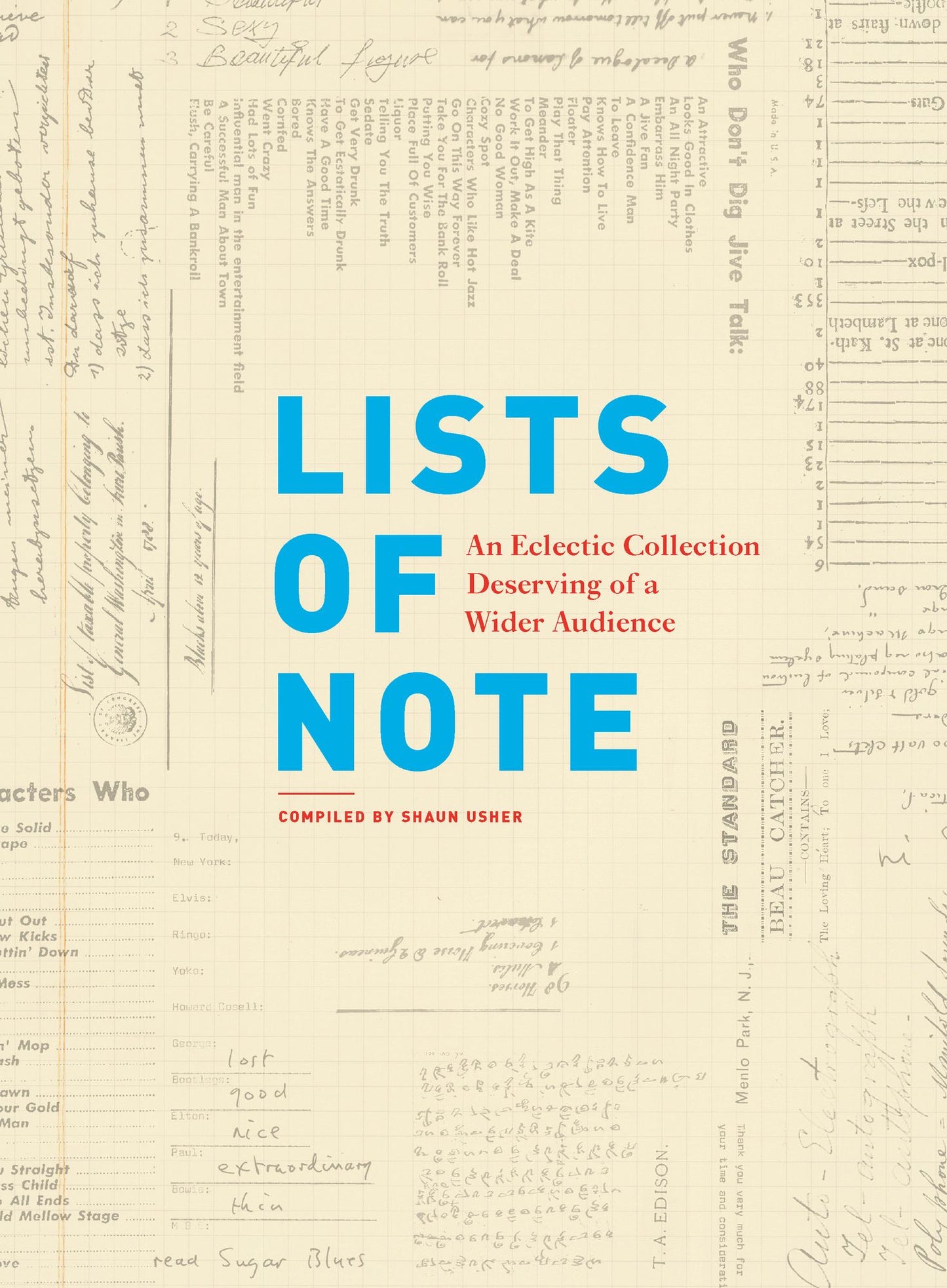 Lists of Note: An Eclectic Collection Deserving of a Wider Audience
