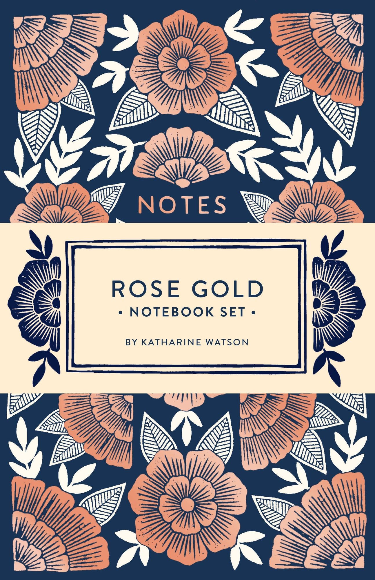 Rose Gold Notebook Set : Two Foil-stamped Notebooks