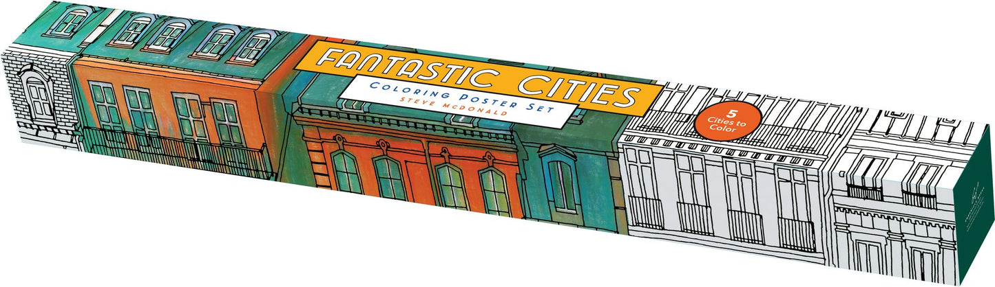 Fantastic Cities : Coloring Poster Set