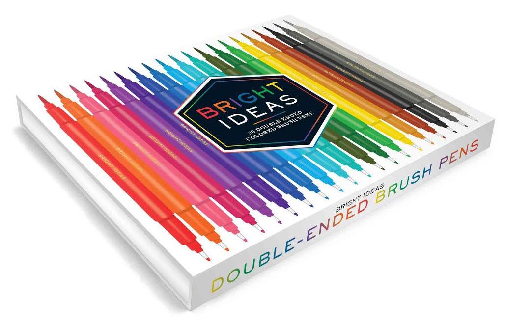 Bright Ideas: 20 Double-Ended Colored Brush Pens