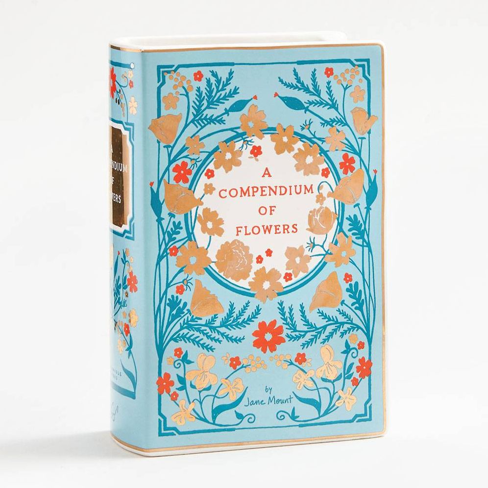 Compendium of Flowers Bibliophile Ceramic Vase