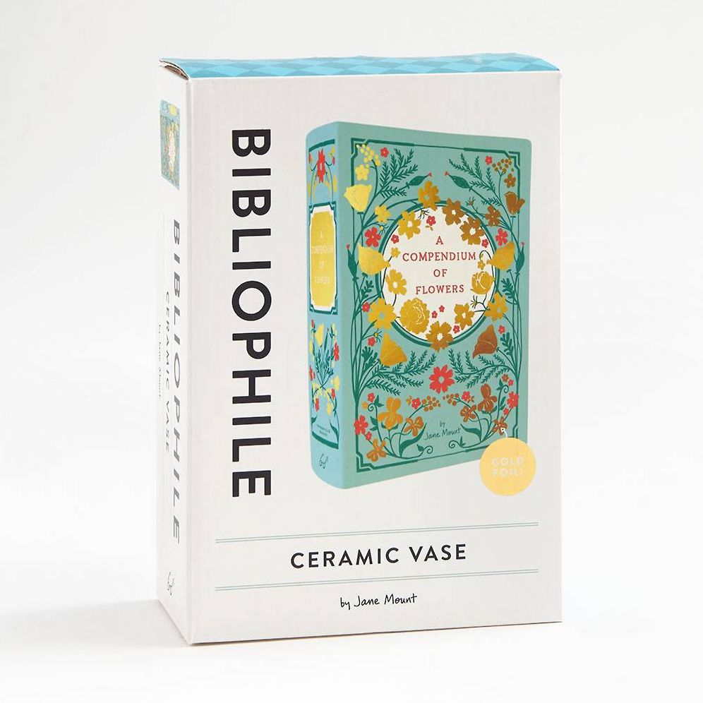 Compendium of Flowers Bibliophile Ceramic Vase