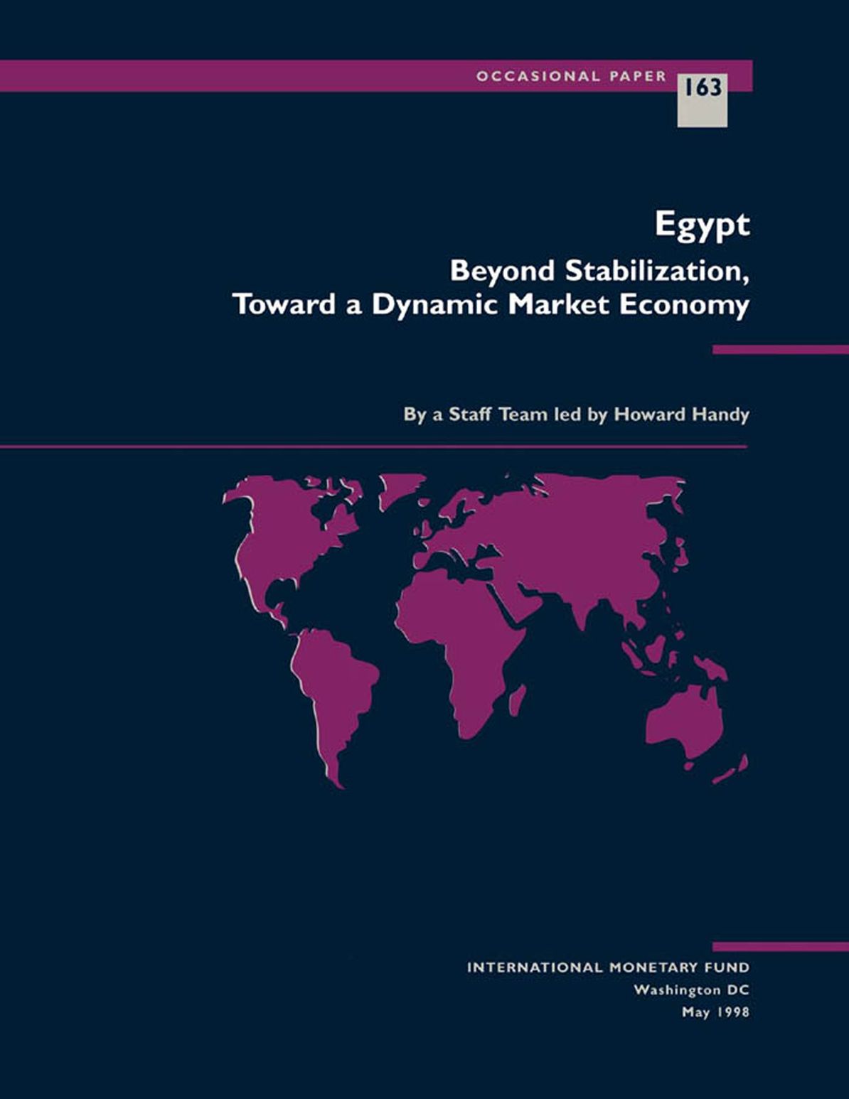 Egypt:Beyond Stabilization. Toward a Dynamic Market Economy