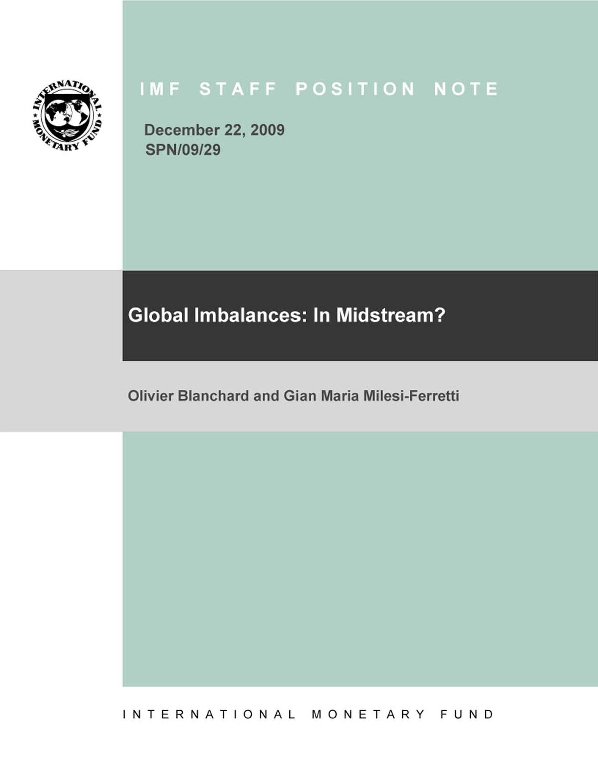Global Imbalances: In Midstream?