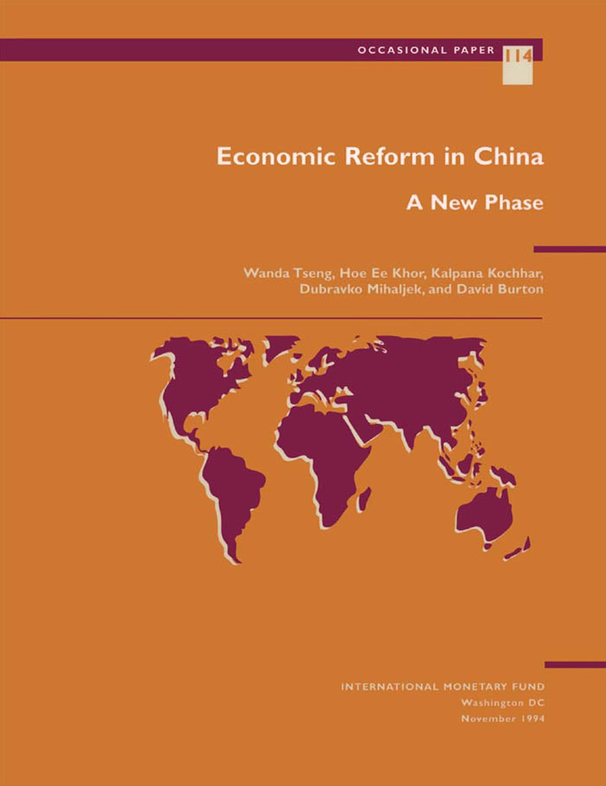 Economic Reform in China: A New Phase