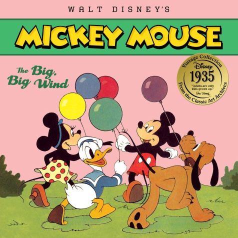 Vintage Disney Linen-Like Storybook - The Big,Big Wind