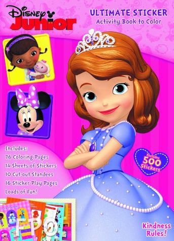 Disney Jr Sofia the First Ultimate Sticker Book to Color - Kindness Rules!