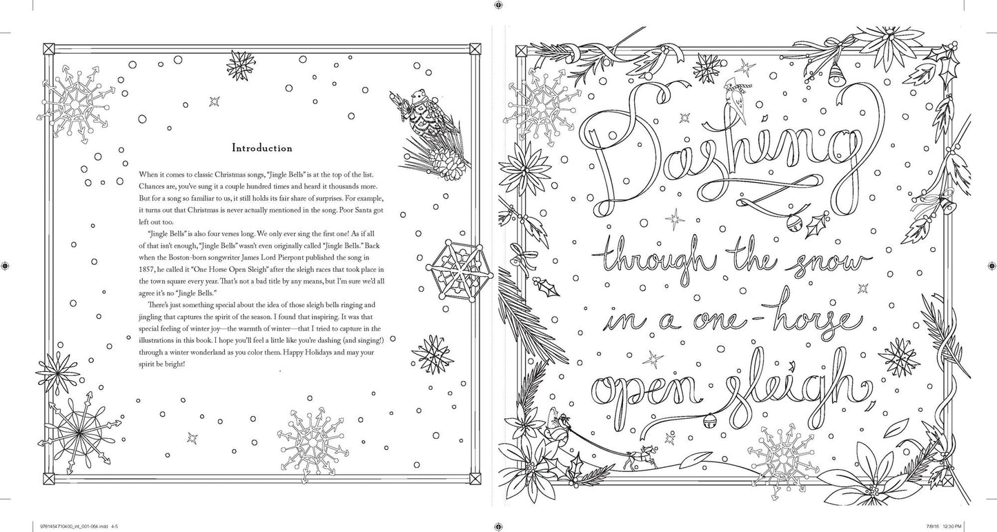 Jingle Bells: Christmas Carol Coloring