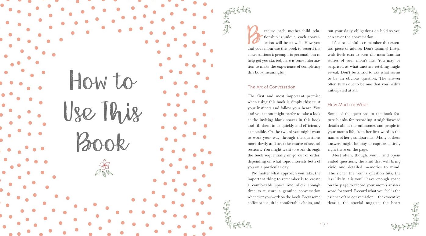 Conversations with My Mom: A Keepsake Journal of Stories and Memories