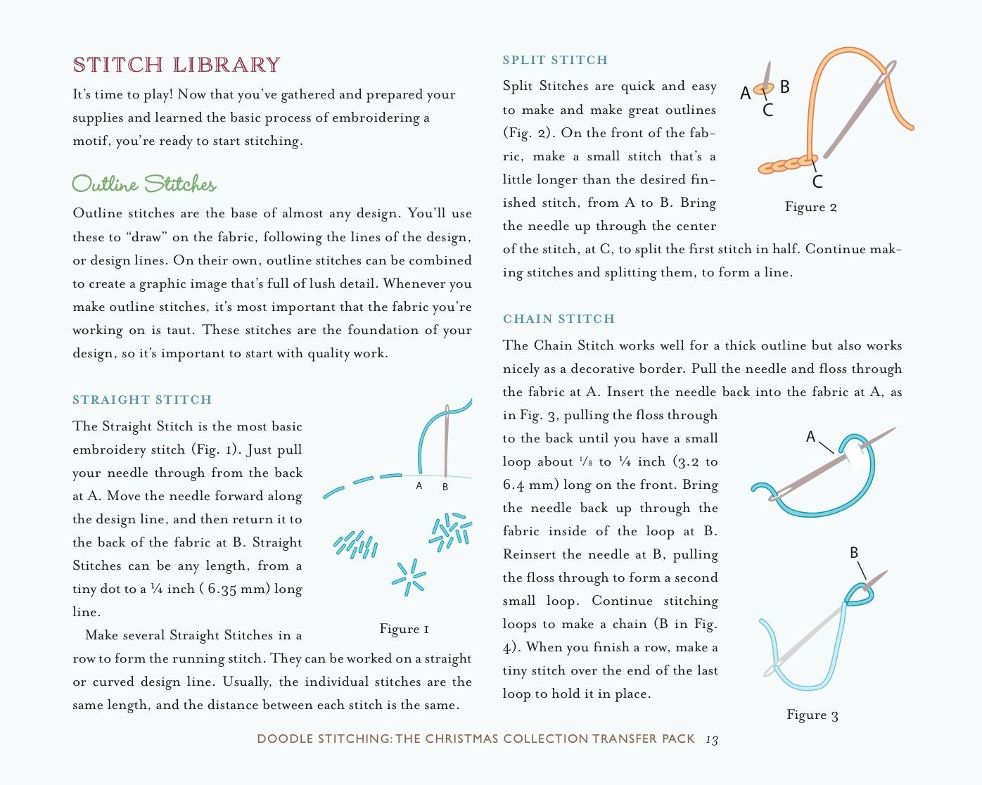 Doodle Stitching: The Christmas Collection Transfer Pack: 100 Holiday Embroidery Designs to Celebrate the Season