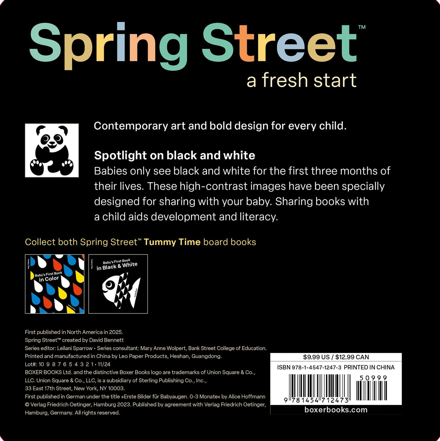 Spring Street Tummy Time: Baby's First Book in Black & White