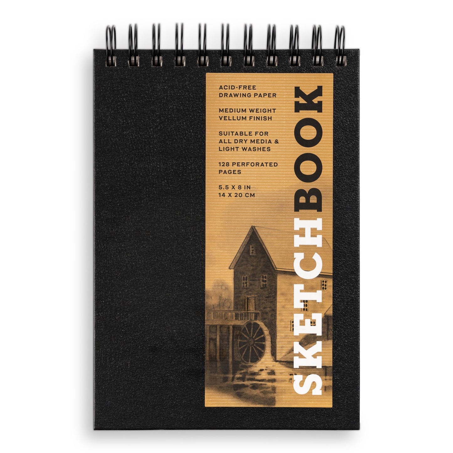 Sketchbook (Basic Small Spiral Fliptop Landscape Black)