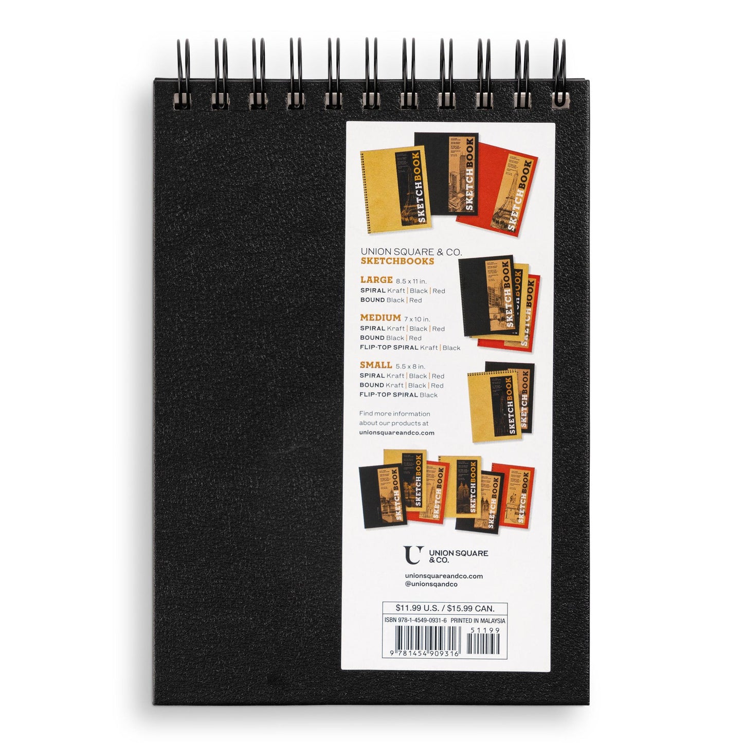 Sketchbook (Basic Small Spiral Fliptop Landscape Black)