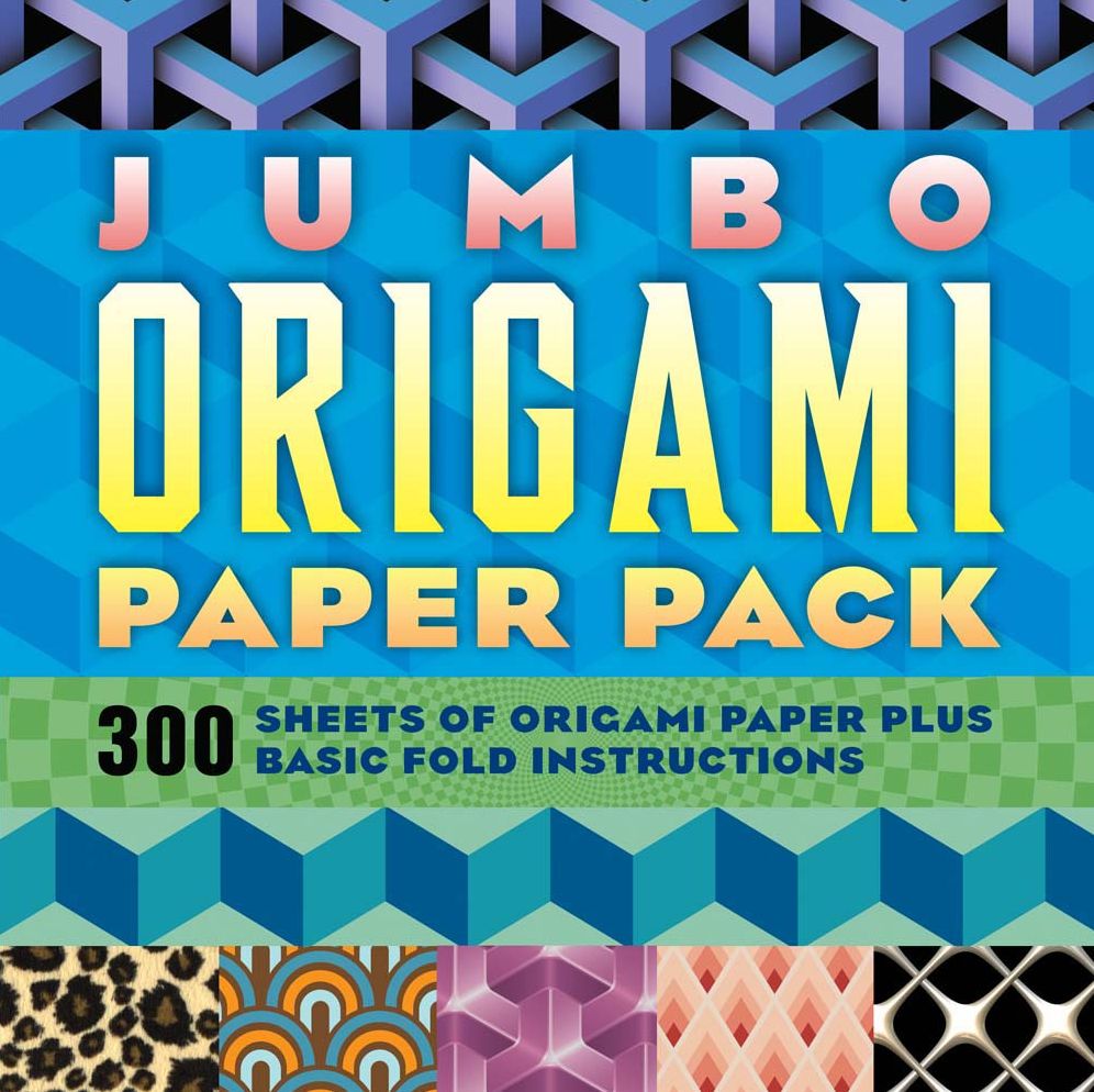 Jumbo Origami Paper Pack: 300 Sheets of Origami Paper Plus Basic Fold Instructions