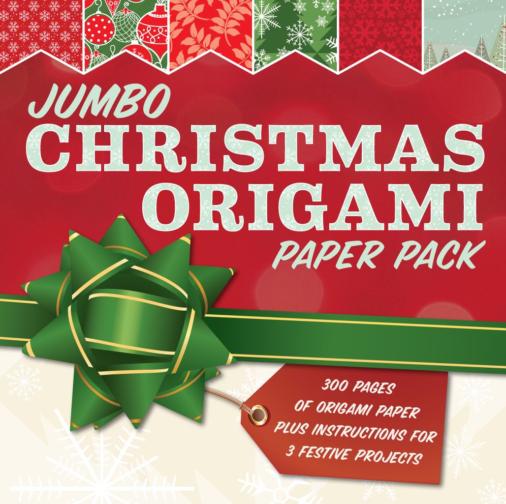 Jumbo Christmas Origami Paper Pack: 285 Sheets of Origami Paper Plus Instructions for 3 Festive Projects