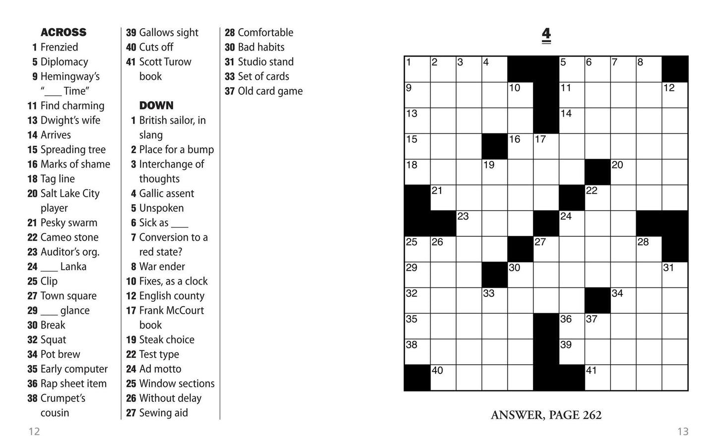 Jumbo Print Easy Crosswords #5