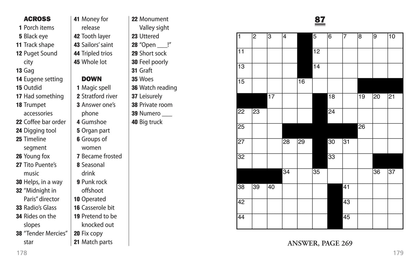 Jumbo Print Easy Crosswords #5