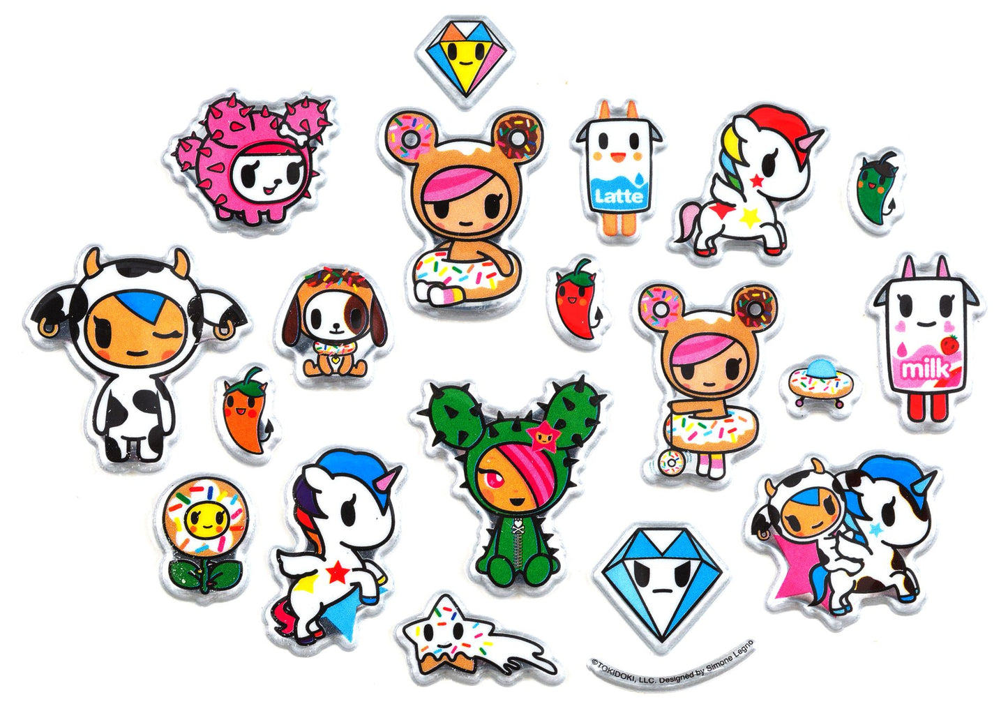 tokidoki Multi Characters Sticker Set