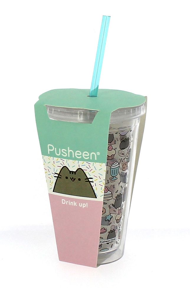 Pusheen Tumbler with straw