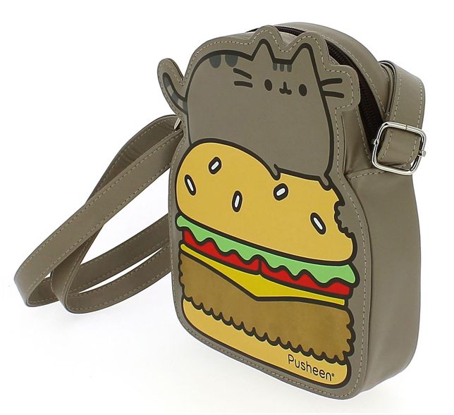 Pusheen On Burger Small Cross Body Bag