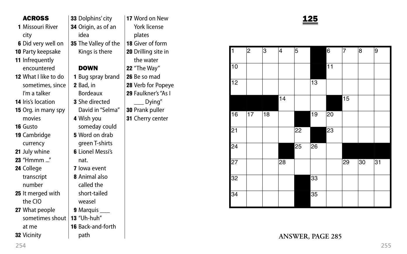 Jumbo Print Easy Crosswords #8