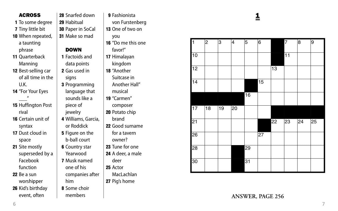 Jumbo Print Easy Crosswords #8