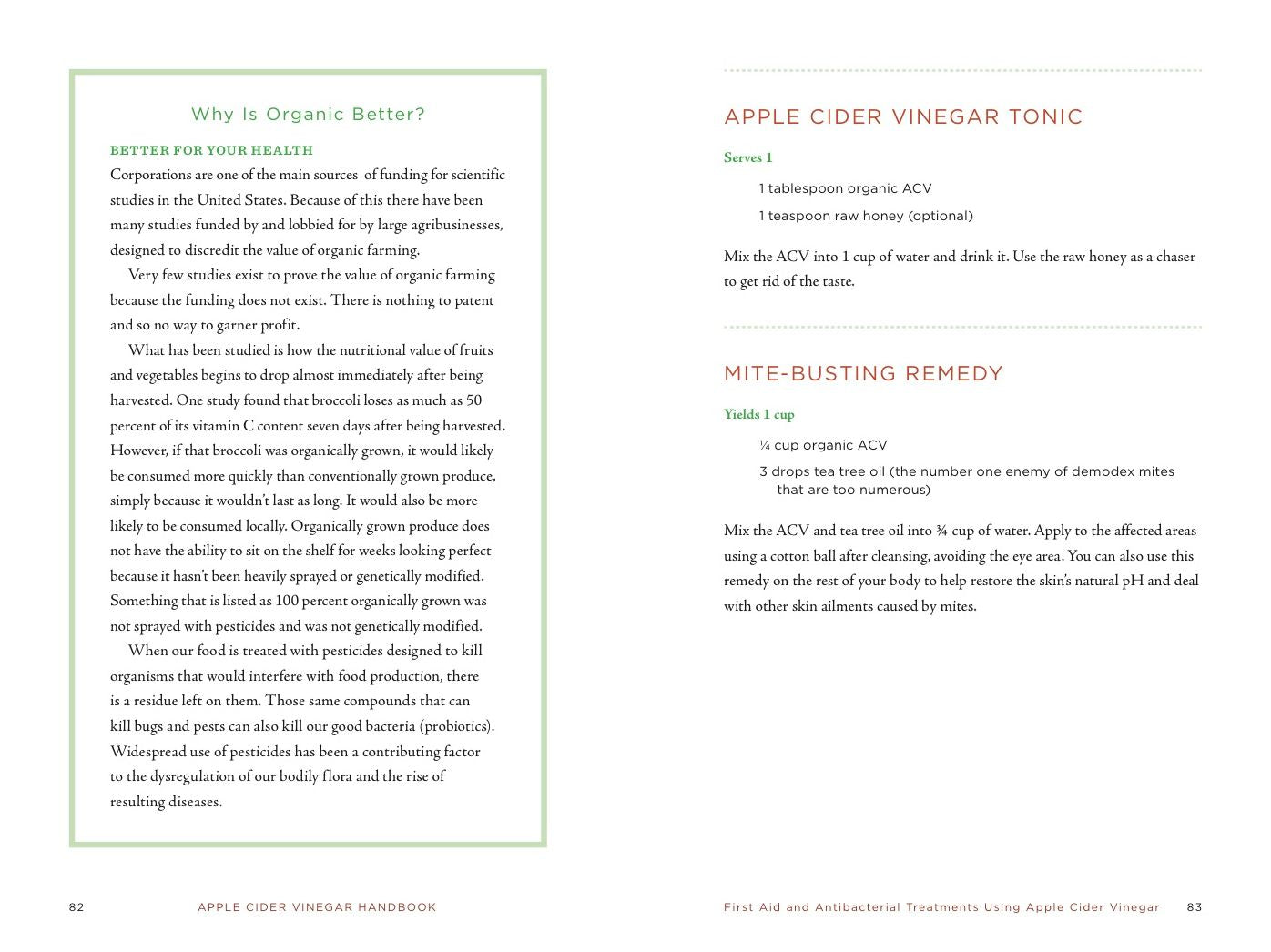 Apple Cider Vinegar Handbook: Recipes for Natural Living