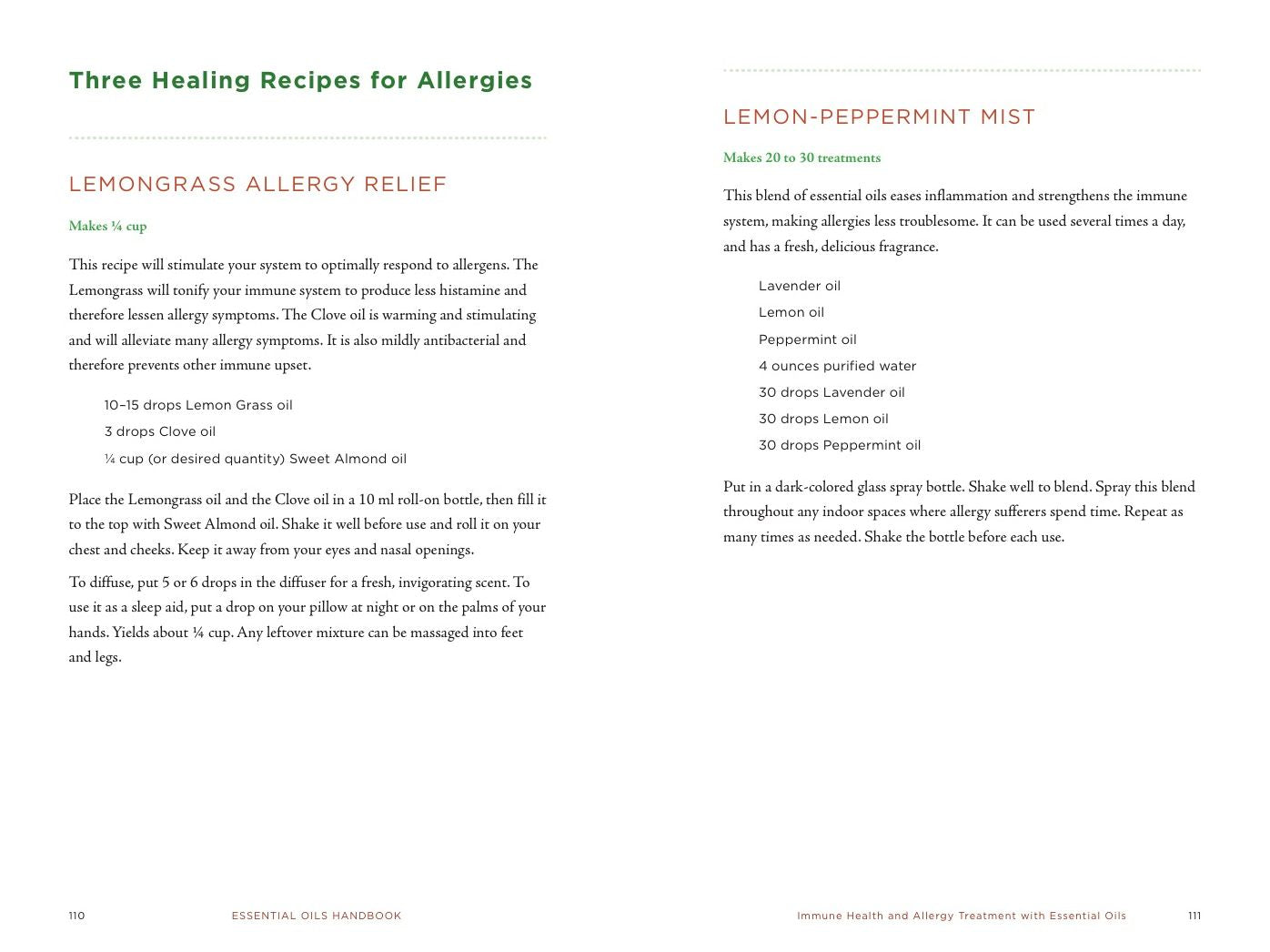 Essential Oils Handbook: Recipes for Natural Living