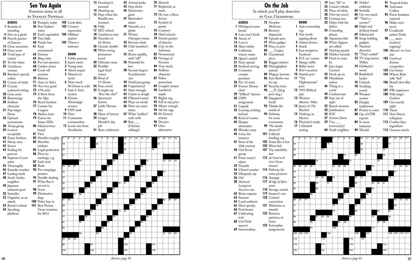 Pajama Weekend Crosswords