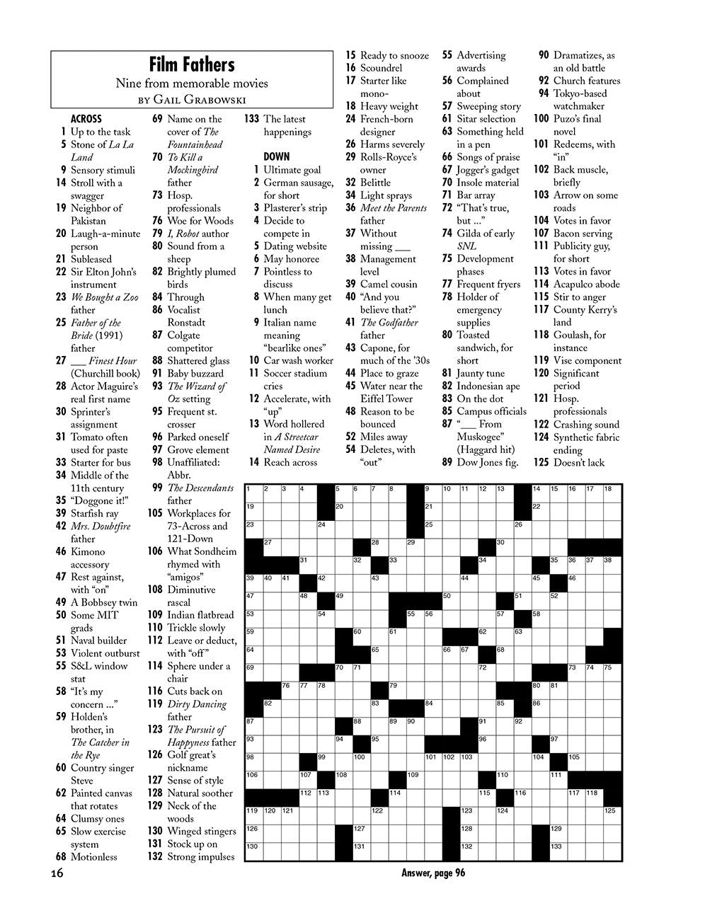 Sleeping in Late Weekend Crosswords