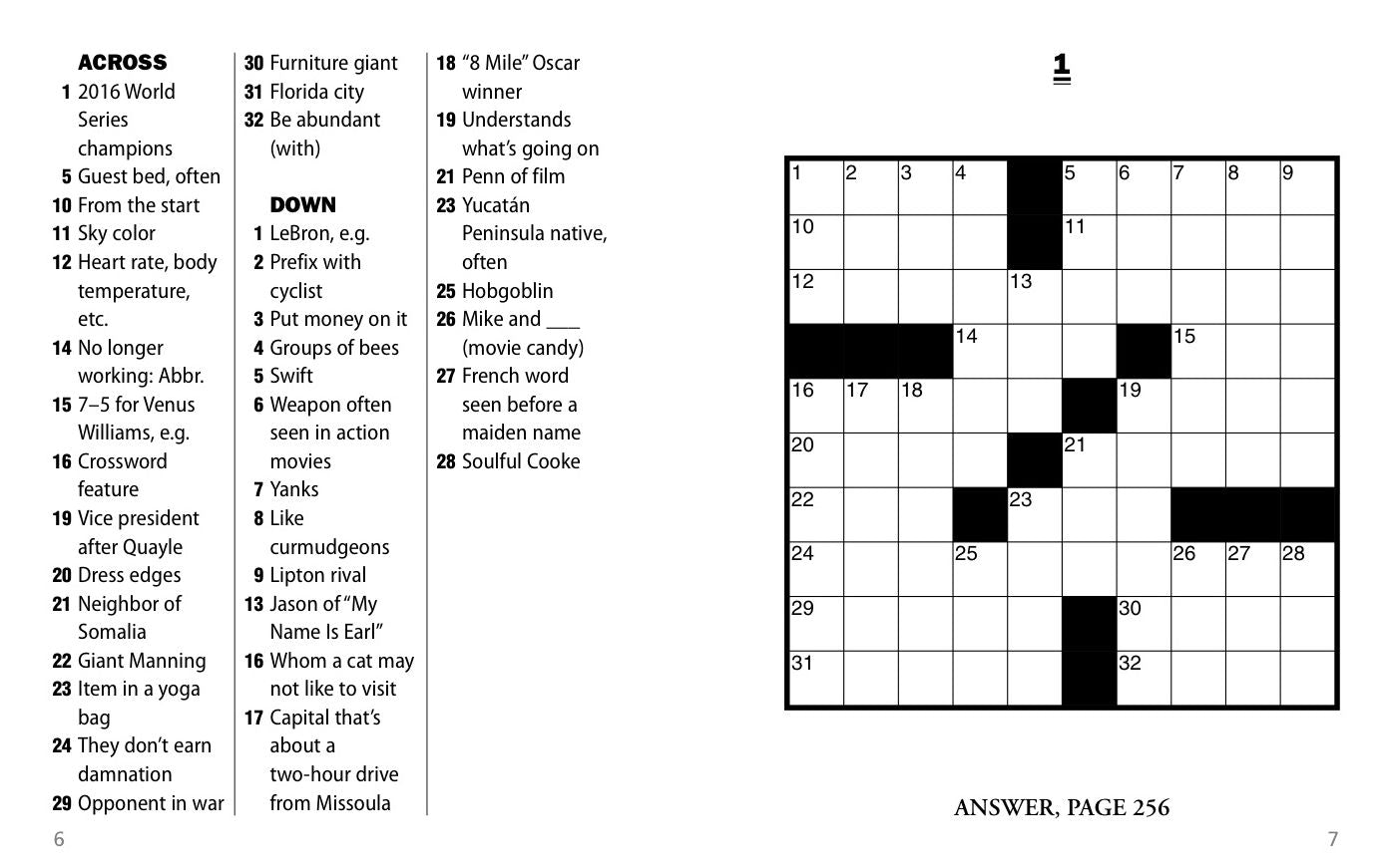 Jumbo Print Easy Crosswords #9