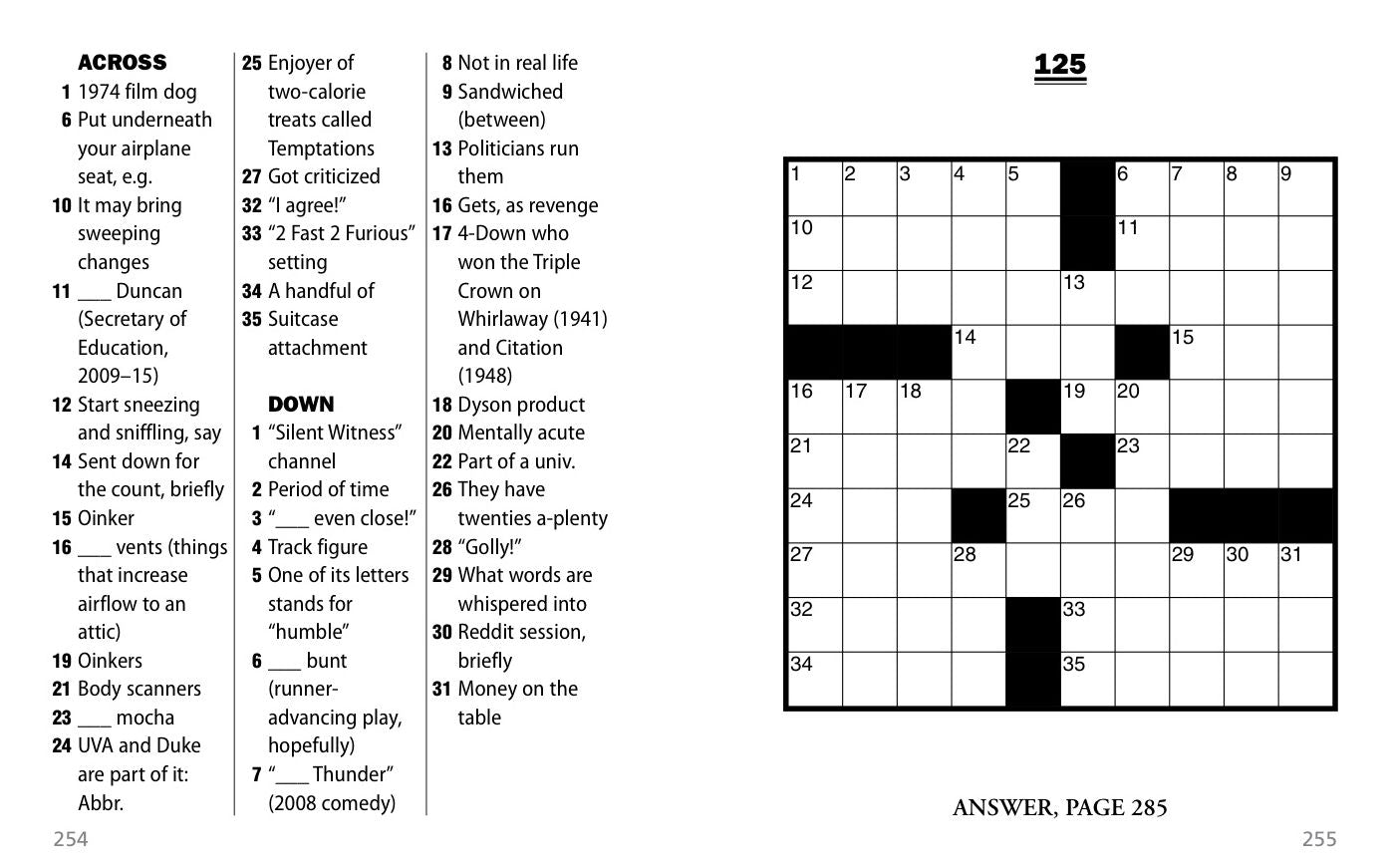 Jumbo Print Easy Crosswords #9