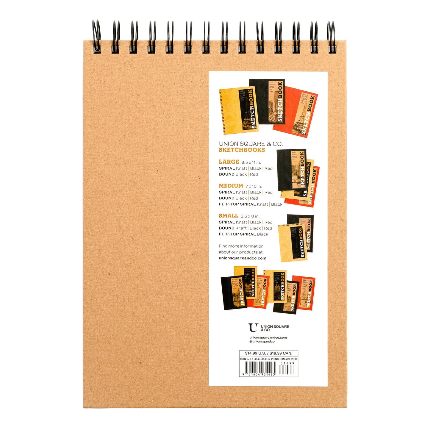 Sketchbook (Basic Medium Spiral Fliptop Landscape Kraft)