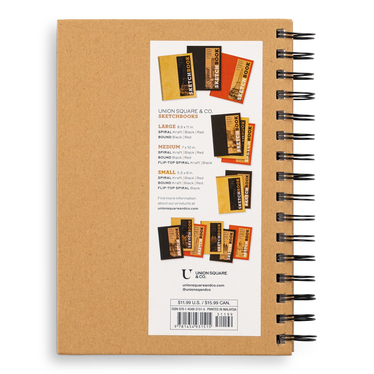 Sketchbook (Basic Small Spiral Kraft)