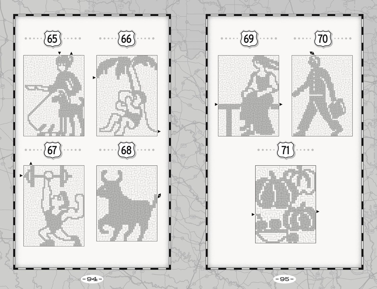Picture Maze Puzzles for a Road Trip