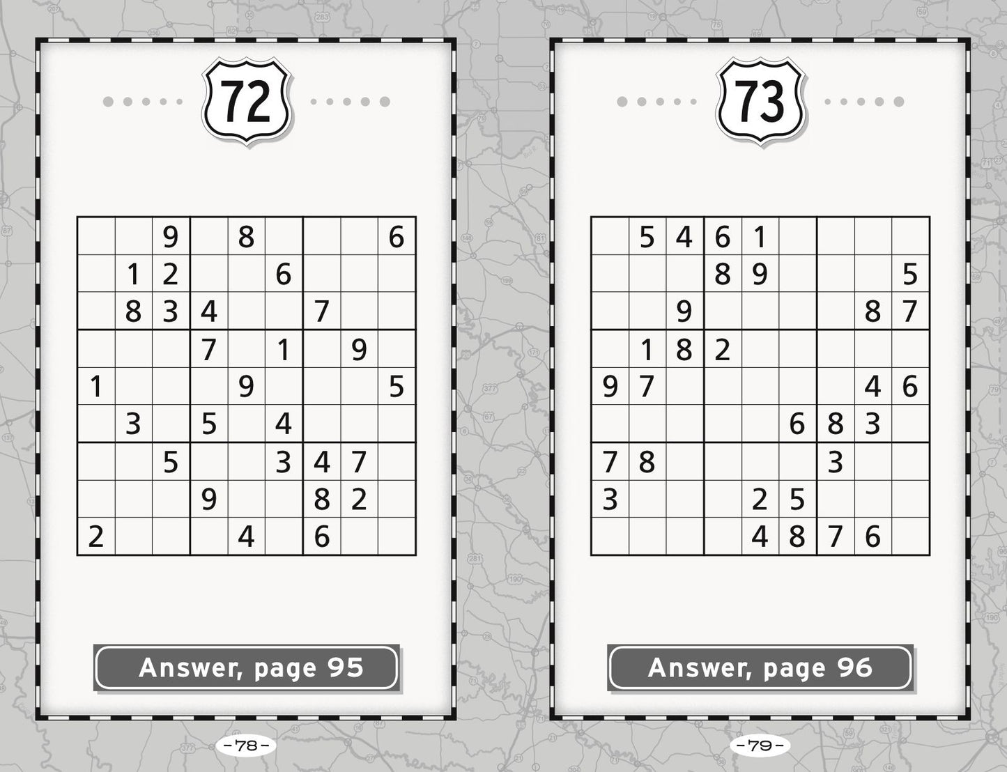 Sudoku Puzzles for a Road Trip