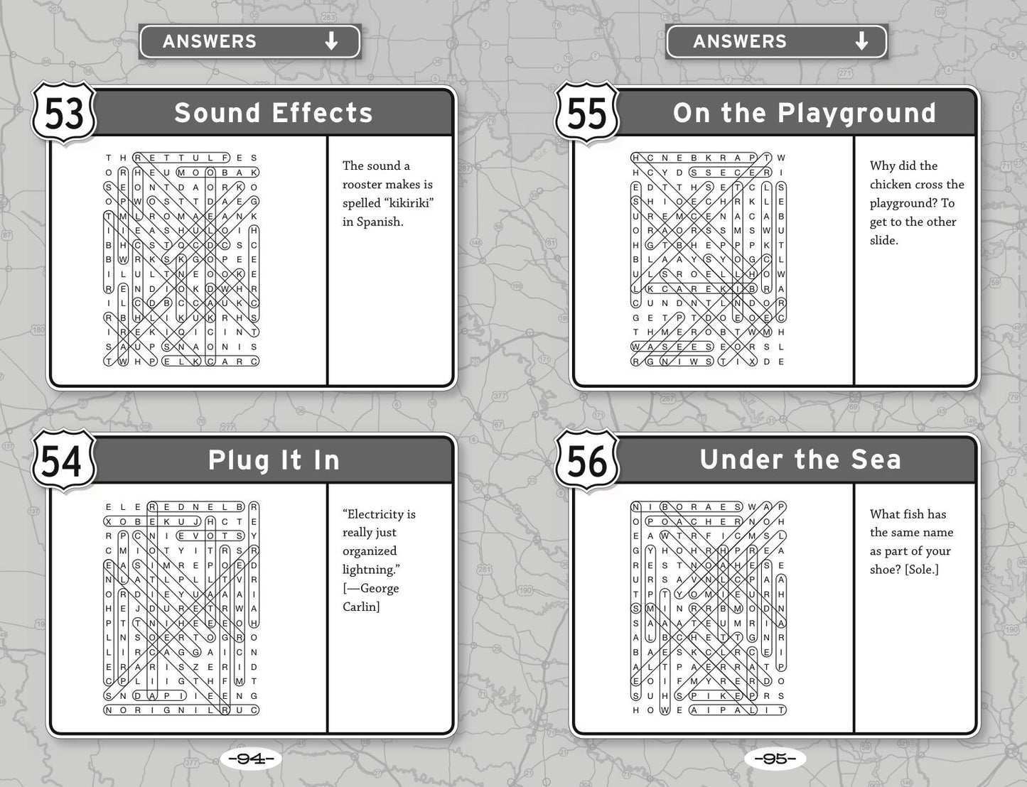 Word Search Puzzles for a Road Trip