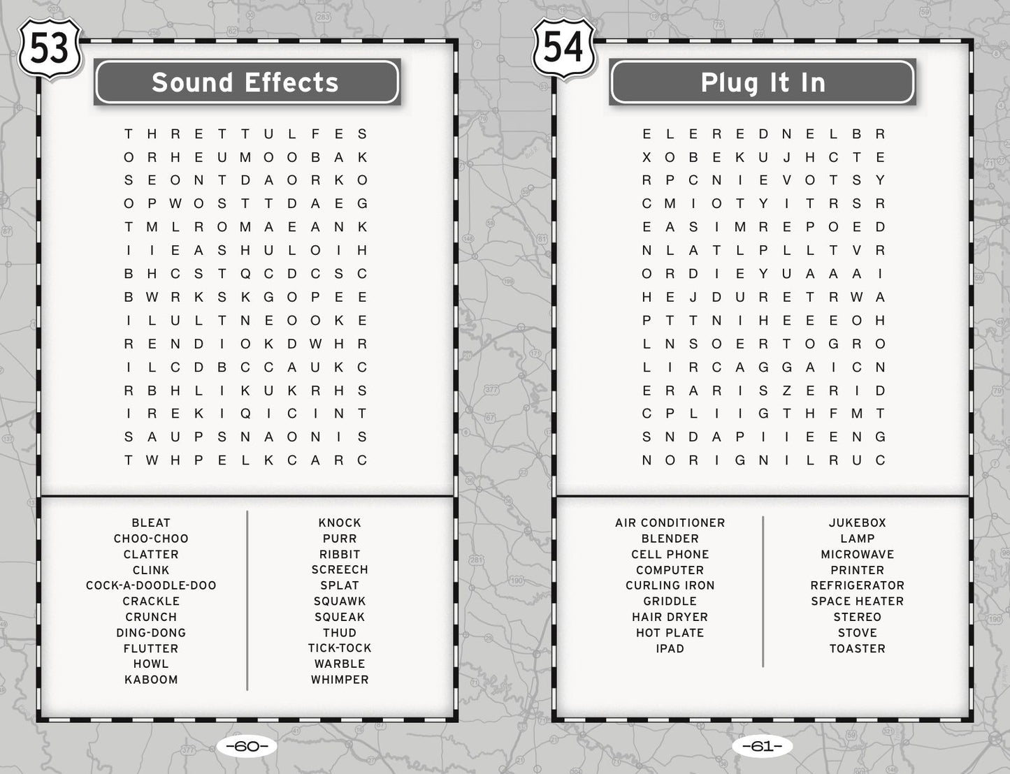Word Search Puzzles for a Road Trip