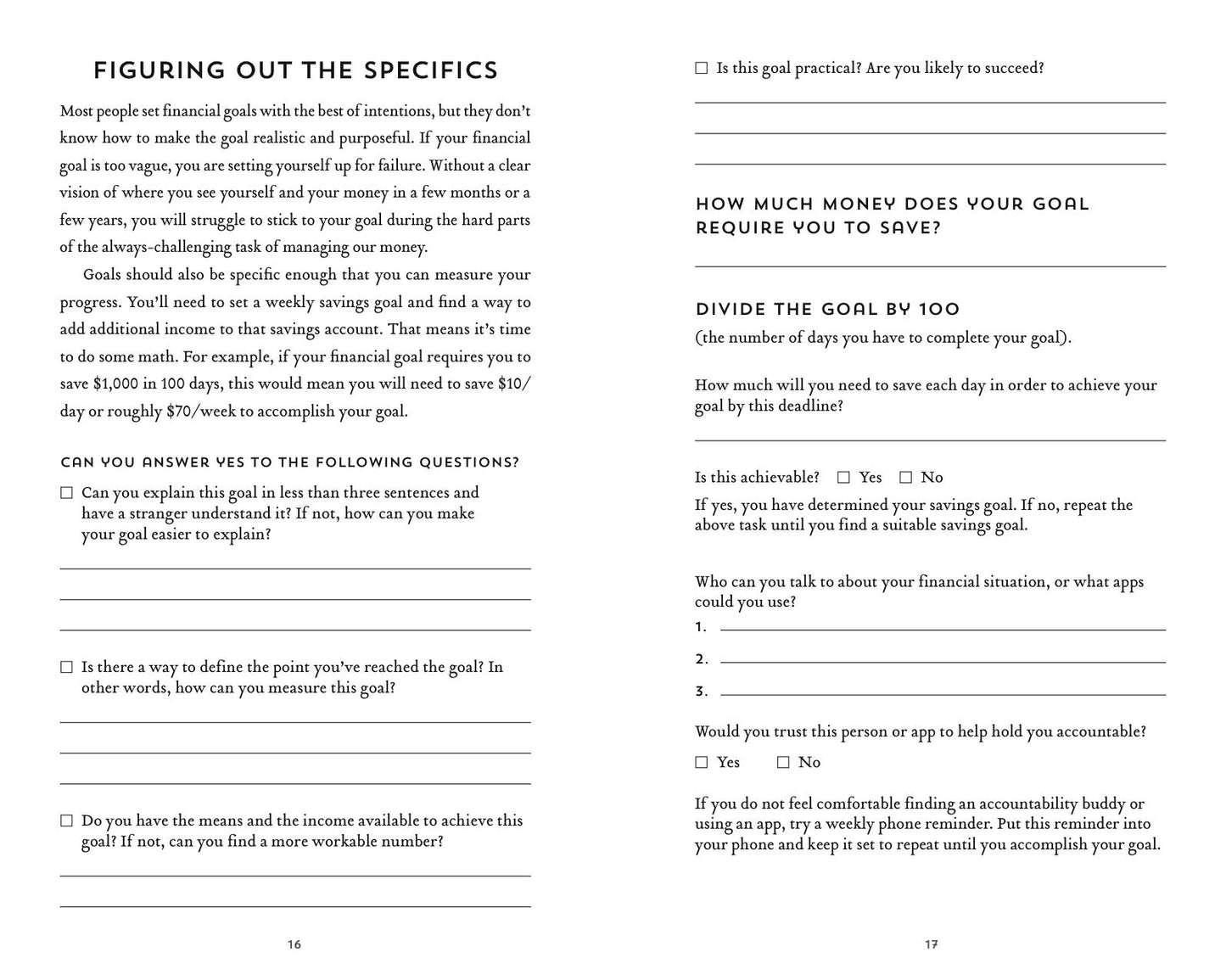 The 100-Day Financial Goal Journal: Build a Plan for Your Financial Future
