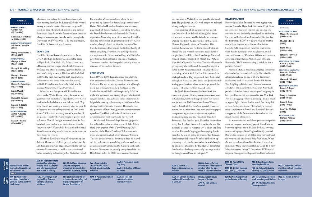The American President: Detailed Biographies, Historical Timelines, from George Washington to Joseph R. Biden, Jr.