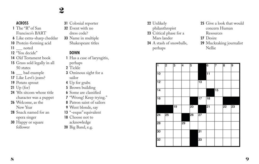 Sit & Solve Hard Mini Crosswords