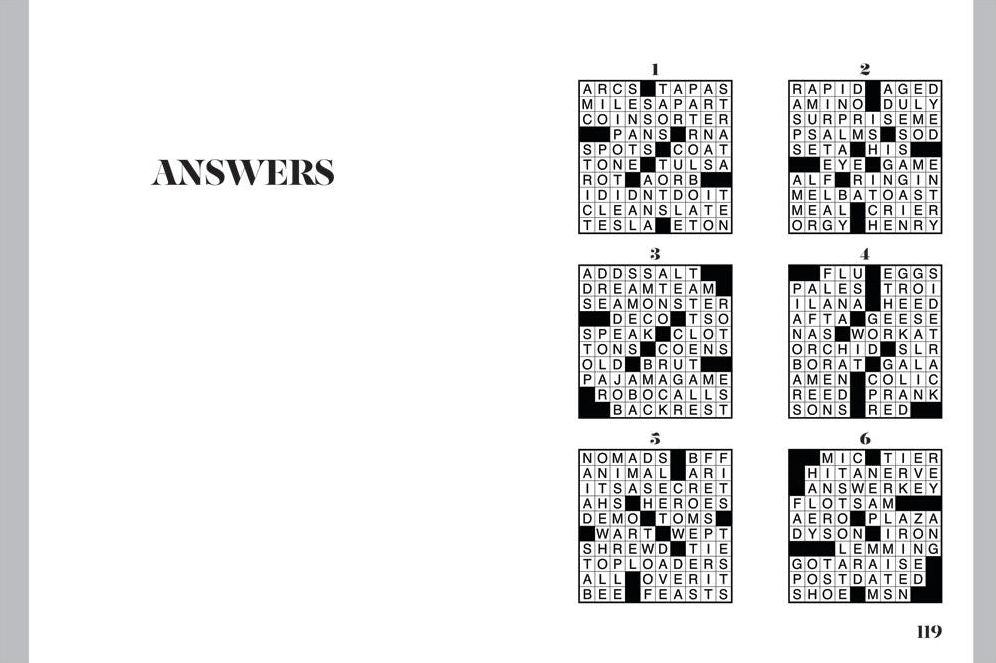Sit & Solve Hard Mini Crosswords