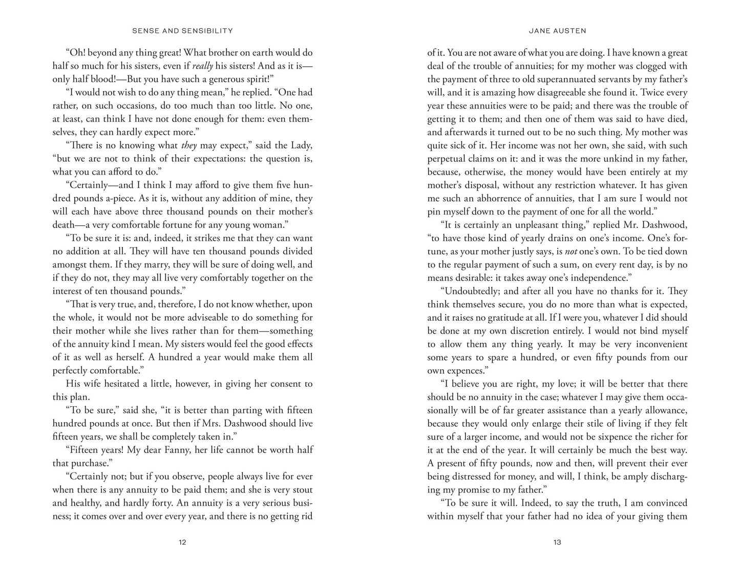 Sense and Sensibility