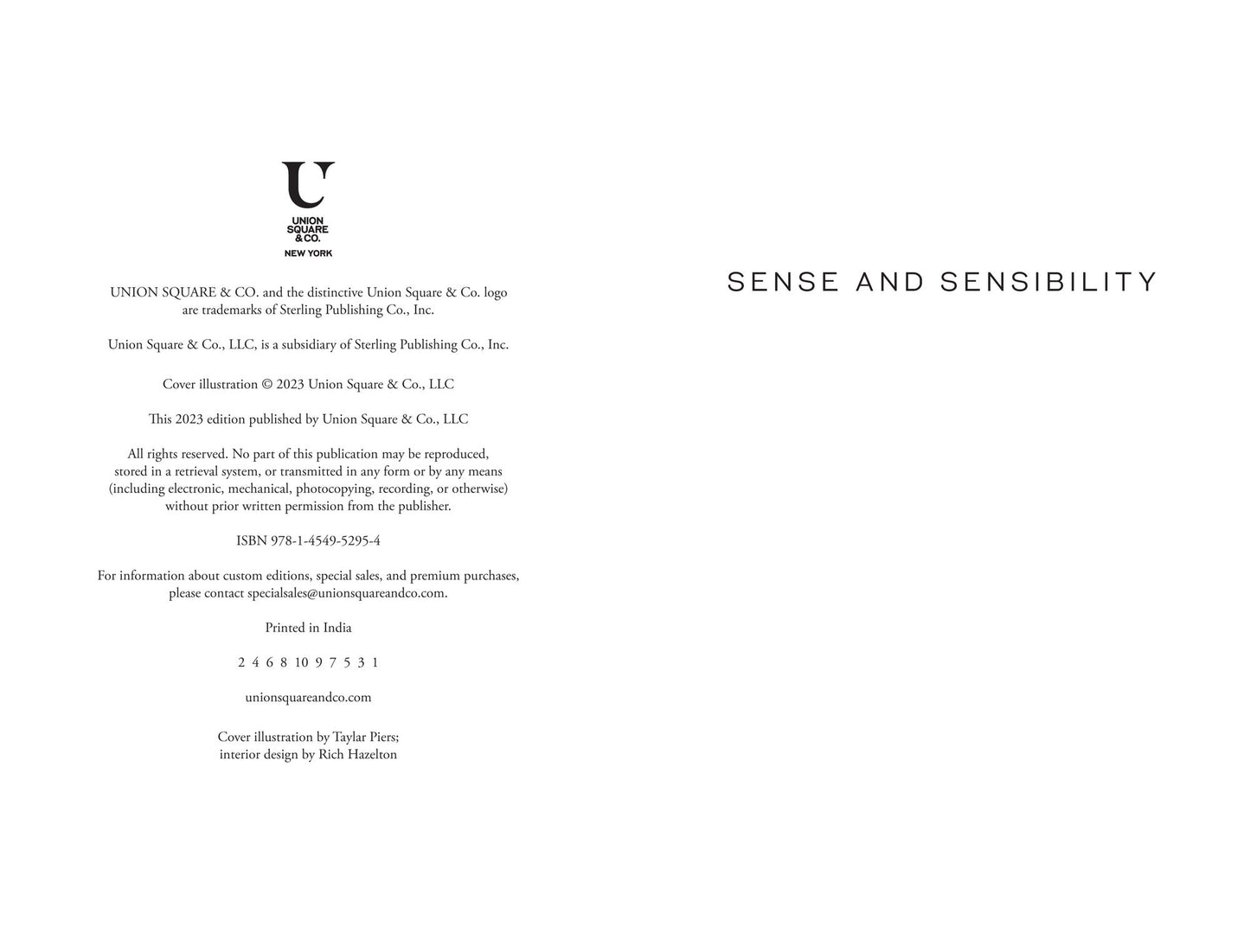 Sense and Sensibility